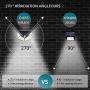 Outdoor LED Solar Lights, AMMTOO LED Solar Motion Sensor Security Lights, 270° Wide Angle Wireless Solar Powered Lights with 3 Modes Waterproof Solar Wall Lights for Garden (4 Pack)