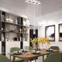NOXARTE Modern K9 Crystal Chandelier Lighting Raindrop Flush Mount LED Ceiling Light Fixture for Dining Room Bedroom Kitchen Island