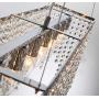 Moooni Rectangular Crystal Chandelier Modern Rectangle Linear Chandeliers Raindrop Island Lighting Fixture for Dining Room Kitchen L31.5'' x W8'' 7 Lights