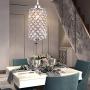Modern Crystal Pendant Lighting Hanging Pendant Lighting Fixture Adjustable Ceiling Light for Kitchen Dining Room Bedroom Kitchen Island (Silver) Modern Crystal Pendant Lighting Hanging Pendant Lighting Fixture Adjustable Ceiling Light for Kitchen Dining Room Bedroom Kitchen Island (Silver)