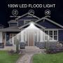 100W LED Flood Light Outdoor with Plug,IP65 Waterproof LED Work Lights,6000K 10000LM Super Bright Security Light,Daylight White Portable Floodlight,Spotlight for Yard Garden Court Lawn