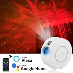 Star Projector with Nebula,Alexa & Google Home Compatible APP/Voice Controlled Galaxy Night Light Projector for Bedroom/Bar/Party/Home Theatre/Music Hall