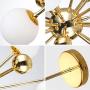BOKT Modern Chandelier Mid-Century 12 Lights Gold Sputnik Pendant Lighting Industrial Ceiling Light Fixture for Kitchen Dining Room Living Room (12-Lights)