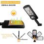 Solar Street Lights Outdoor 96LED Solar Parking Lights Remote Control Security Solar Motion Sensor Light with 3 Lighting Modes for Path Yard-2Pack