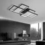 LightInTheBox LED Geometrical Flush Mount Lights Ambient Light Painted Finishes Metal Ceiling Lighting Chandeliers for Dining Room, Living Room (Black, Dimmable)