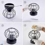 YLONG-ZS Semi Flush Mount Clear Pannel Chandelier Lighting Black Matel Finishing and Chandeliers Ceiling Light Fixture E26 Bulbs Pendant Light in Bedroom, Hall or Dining Room