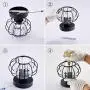 YLONG-ZS Semi Flush Mount Clear Pannel Chandelier Lighting Black Matel Finishing and Chandeliers Ceiling Light Fixture E26 Bulbs Pendant Light in Bedroom, Hall or Dining Room