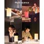 Table Lamp Touch Sensor Bedside Lamps Nightstand lamp, BCMASTER Desk Lamps Dimmable Color Changing RGB Warm White Touch Lamps Night Light for Bedroom, Baby Kids Room, Living Room and Office