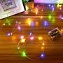 Ariceleo Led Fairy Lights Battery Operated, 1 Pack Mini Battery Powered Copper Wire Starry Fairy Lights for Bedroom, Christmas, Parties, Wedding, Centerpiece, Decoration (5m/16ft Multi-Colored)