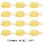 TDELTA 12 Pack 10 FT 30 LED Powered Fairy String Lights - LED String Lights - Firefly Lights - Silver Wire - Battery Operated- for Christmas, Bedroom, Patio, Garden, Parties, Wedding - Warm White