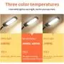 LED Desk Lamps, HOKEKI Bedside Lamp, Table Lamps for Bedroom, clamp Light, Office Lamp, 3 Lighting Modes, Adjustable Brightness, USB Charging, 360° Flexible Gooseneck Book Light