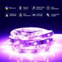 LED Strip Lights Music 16.4ft RGB LED Light Strip SMD 5050 Tape Lights, Color Changing Rope Lights with Remote for Home Lighting Kitchen Bed Desk Room Party