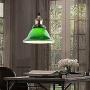 HTRUIYA Green Glass Hanging Light ，Creative Industrial Edison Vintage Style Home Lighting Restaurant Bedroom Living Room Retro Emerald Green Glass Pendant Light
