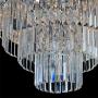 MEELIGHTING Luxury Crystal Chrome Chandelier Lighting Modern Contemporary Chandeliers Pendant Ceiling Lamp Light Fixture 7-Tier for Dining Room Living Room Hotel Showroom (24 Lights) W39.4''