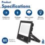 Hyperikon 300W LED Flood Light, (1250 Watt Equivalent), 5000K, 100-277v, ETL, DLC