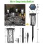 DBF Solar Lights, Upgraded Outdoor Solar Pathway Lights 2-in-1 Waterproof Solar Garden Lights with Dark Sensing, Solar Powered & Longer Working Time for Yard Patio Walkway Driveway Path Decor (6 Pack)