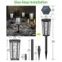DBF Solar Lights, Upgraded Outdoor Solar Pathway Lights 2-in-1 Waterproof Solar Garden Lights with Dark Sensing, Solar Powered & Longer Working Time for Yard Patio Walkway Driveway Path Decor (6 Pack)
