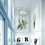 VINLUZ 3 Light Cage Lantern Metal Chandelier Chrome Adjustable Hanging Pendant Lighting Fixture for Stairway Entryway Foyer Dining Room