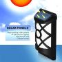 Solar Flame Lights Outdoor, Fitybow Waterproof Flickering Flame Solar Lights Dark Sensor Auto On/Off 66 LED Solar Powered Wall Mounted Night Lights Lattice Design for Patio Deck Driveway (2Packs)