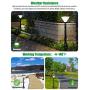 ENGREPO Solar Post Lights Outdoor, 40 Inches Solar Powered Street Lights for Lawn, Pathway, Driveway, Front/Back Door, Pack of 2