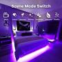 QJB LED Strip Lights Bluetooth APP Controller 32.8ft RGB LED Music Sync Color Changing Lights, for Bedroom, Party