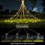 KNONEW Outdoor Christmas Decorations Star Lights 344 LED 8 Lighting Modes Fairy String Light Outside Tree Wall Decorations for Yard, Garden, New Year, Holiday, Birthday, Wedding, Party