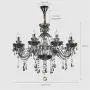 Crystal Chandelier,Chandelier for Living Room,Bedroom,Dinning Room Ceiling Chandelier Crystal Pendant Lighting Fixture (8 Lights) Package Include U Disk Installation Video