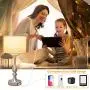 Bedside Touch Lamp with Dual USB Charging Ports, 3 Way Dimmable Nightstand Lamp with Silver Base, USB Touch Control Table Lamp Modern Ambient Light for Living Room, Bedroom, 6W 2700K LED Bulb Included Bedside Touch Lamp with Dual USB Charging Ports, 3 Way Dimmable Nightstand Lamp with Silver Base, USB Touch Control Table Lamp Modern Ambient Light for Living Room, Bedroom, 6W 2700K LED Bulb Included