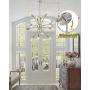 Harriet Sputnik Chandelier 12-Light Brushed Nickel, Starburst Modern Pendant Lighting, Industrial Vintage Ceiling Light Fixture, HPL01BN-12