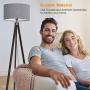 LEPOWER Wood Tripod Floor Lamp, Modern Living Room lamp, Mid Century Standing Lamp for Living Room, Bedroom and Office with E26 Lamp Base