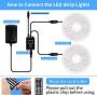 LED Strip Lights for Bedroom 32.8ft with Remote Control, RGB, Music Sync (32.8ft)