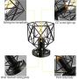 Ceiling Light Fixture,Retro Vintage Flush Mount Light Fixture E26 E27 Base Metal Caged Industrial Mini Pendant Light for Hallway Porch Bathroom Stairway Farmhouse Kitchen 2 Pack