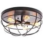 CO-Z 17.7’’ Vintage 5-Light Rustic Semi Flush Mount Ceiling Light, Oil Rubbed Bronze Farmhouse Ceiling Light Fixtures with Cage Shade, Industrial Ceiling Cage Lighting for Living Room, Bedroom CO-Z 17.7’’ Vintage 5-Light Rustic Semi Flush Mount Ceiling Light, Oil Rubbed Bronze Farmhouse Ceiling Light Fixtures with Cage Shade, Industrial Ceiling Cage Lighting for Living Room, Bedroom