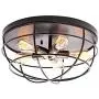 CO-Z 17.7’’ Vintage 5-Light Rustic Semi Flush Mount Ceiling Light, Oil Rubbed Bronze Farmhouse Ceiling Light Fixtures with Cage Shade, Industrial Ceiling Cage Lighting for Living Room, Bedroom