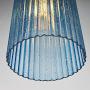 SYDTOP Modern Blue Glass Pendant Light with Cylindrical Shape Brushed Brass Mini Hanging Light Fixture 1-Light Seeded Glass Pendant Lighting for Kitchen Island Counter Loft Bar Shop