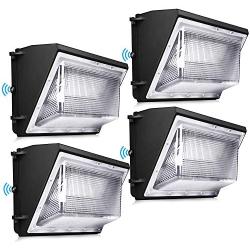 120W LED Wall Pack Light 4 Pack Dusk to Dawn with Photocell 5000K Outdoor Commercial and Industrial Lighting