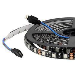 SUPERNIGHT 16.4ft 5050 RGB Strip Waterproof Black PCB, 300 LED Color Changing Rope Lights for Bedroom, Christmas Day, Halloween Decoration