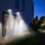 CREATIVE DESIGN Solar Lights Outdoor, 80 LED Gutter Solar Lights with Mounting Pole Motion Lights for Patio Barn Garage, Pack of 2