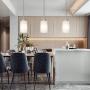 TODOLUZ Farmhouse Chandelier Brushed Nickel Finish with Opal White Shades Pendant Light for Kitchen Art Deco Dining Room