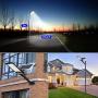 RuoKid 80W Solar Street Lights Outdoor Lamp, 84 LEDs 1500lm IP67 Light with Anti Broken Remote Control Mounting Bracket, Dusk to Dawn Security Led Flood Light for Yard, Garden, etc.