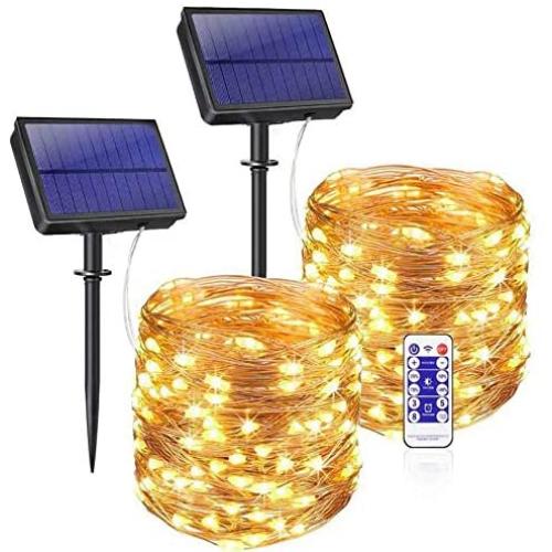 HVIKOV 200 LED Solar Copper Wire String Lamp Led Strip Fairy Garland Outdoor Garden Decorative Light Wedding Christmas Decoration