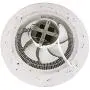 Dimmable Chandelier Ceiling fan light with Remote Control,7-Blades and Bamboo Leaf Style LED Light for Dining Room/Bedroom Office 110V