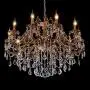 MEEROSEE Crystal Chandeliers Contemporary Chandelier Island Lighting 10 Lights Candle Pendant Ceiling Light Fixture for Dining Room Living Room Kitchen Bedroom Hallway Entry D35.4''