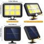 Solar Lights Outdoor Motion Sensor w/ 240 Bright COB LED, 16.4Ft Cable, 3 Lighting Modes, Adjustable Solar Panel. Wired Security Solar Powered Flood Lights for Indoor & Outside Yard(5500K, 2 Set)