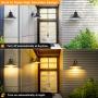 Dusk to Dawn Sensor Wall Sconce Outdoor Lighting Fixture, Black Gooseneck Barn Light Farmhouse Exterior Wall Mount Light Sconce Industrial Wall Arm Lamp for Patio,Doorway,Porch,Entryway,Garage-2 Pack