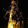 TingMiao Fairy Lights Battery Operated String Lights with Remote Control Timer, 33Ft 100 LED Waterproof 8 Modes Copper Wire Twinkle String Lights for Bedroom Indoor, Warm White,2 Pack