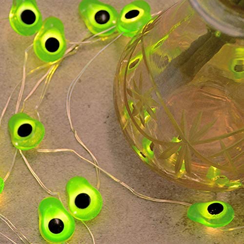 LED Wire Lights, LED String Lights, Battery Operated String Lights with 36 Avocado Shaped Warm LEDs for Party, Bedroom, Kitchen, Patio, Deck and more, 12 Feet Long