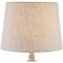 Claude Farmhouse Chic Accent Table Lamps Set of 2 Beige Washed Linen Drum Shade for Living Room Bedroom Bedside Nightstand Office Family - 360 Lighting