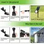 Outdoor Solar Lights, 18 LED Spotlight Waterproof Landscape Lights Solar Security Lamps for Garage Deck Garden Wall (White Light, Pack of 2)