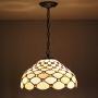 Tiffany Lamp Shade Replacement W12H6 Inch Amber Stained Glass Crystal Pear Bead Lampshade Only Fit for Table Lamps Ceiling Fixture Pendant Light S005 WERFACTORY Living Room Bedroom Office Lover Gifts